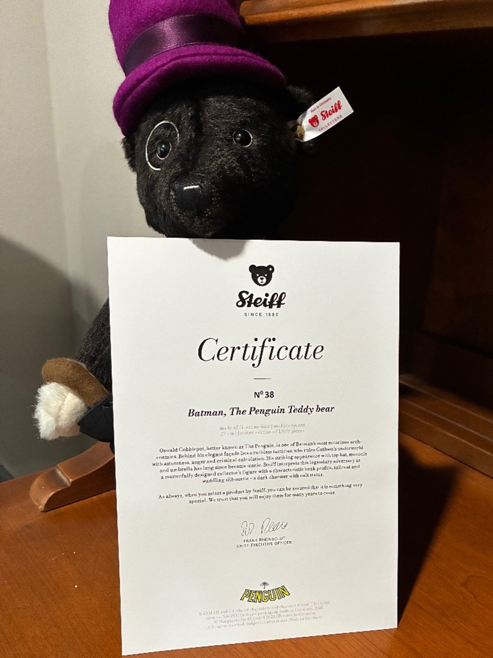 Collectors STEIFF Penguin bear